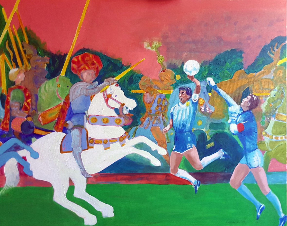 Maradona alla battaglia di San Romano